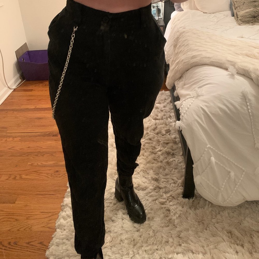 SOLD Black cargo pants with detachable chain